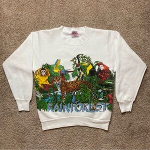 Vintage 1991 Habitat Rainforest Crewneck Sweatshirt